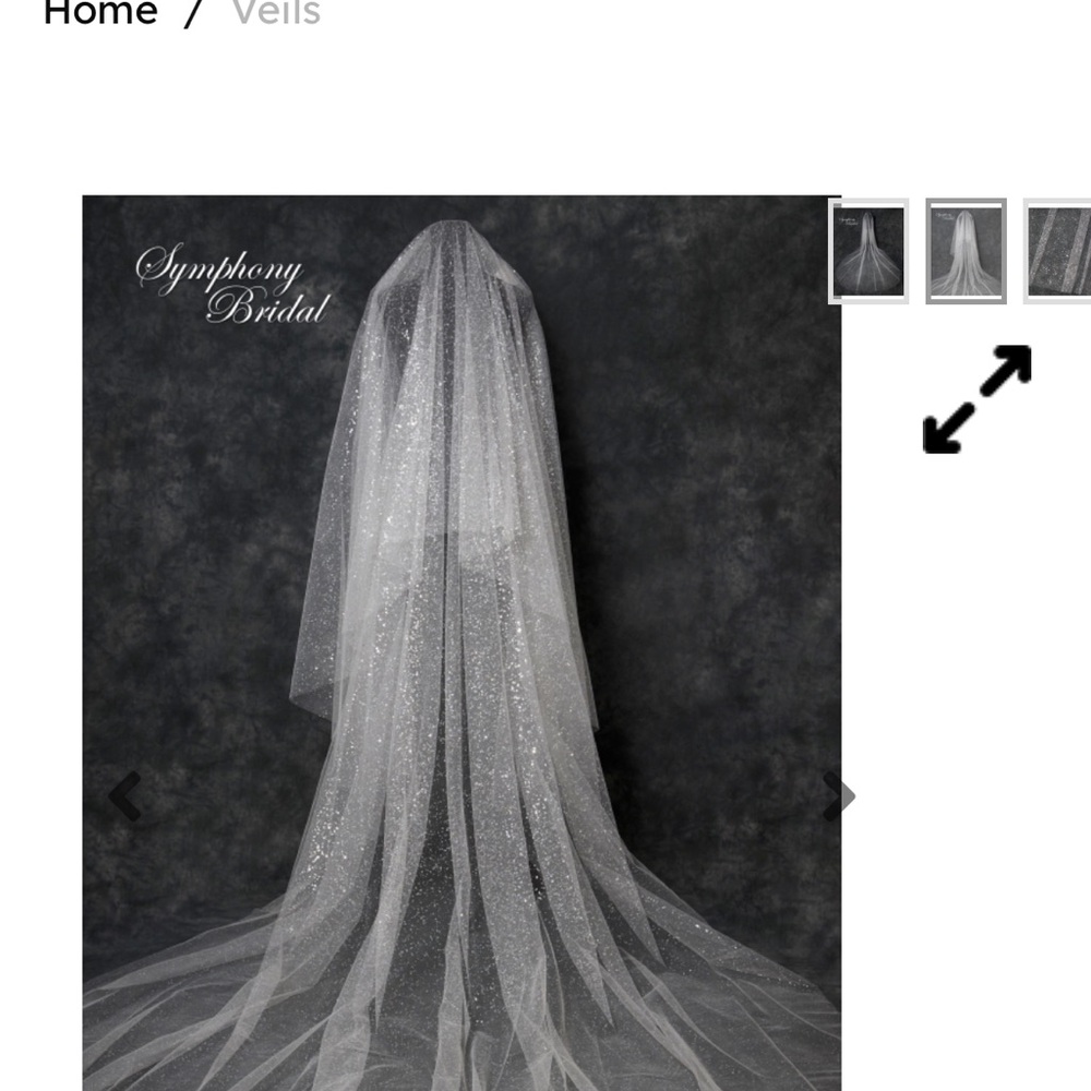 Symphony Bridal White Lace Back Sheath Wedding Dress with Veil
